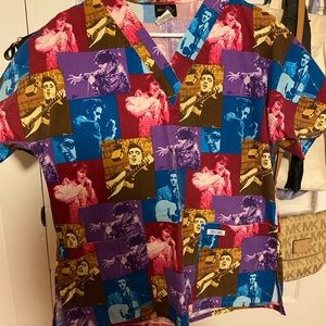 Elvis Presley scrub top